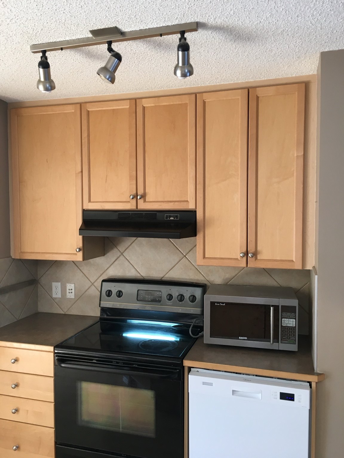 Kitchen cabinets before painting